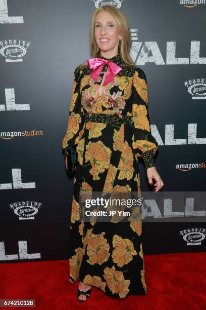 Sam Taylor-Johnson attends the premiere of "The Wall" at Regal Union Square Theatre, Stadium 14 on April 27, 2017 in New York City.