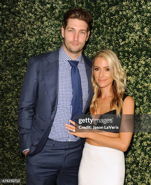 Jay Cutler and Kristin Cavallari attend the launch event for "Uncommon James" at Fig & Olive on April 27, 2017 in West Hollywood, California.