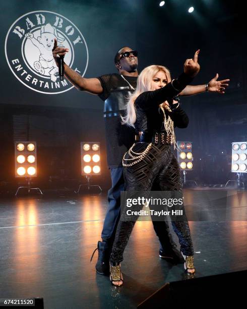 Sean "Diddy" Combs and Lil Kim perform during the concert celebrating "Can't Stop, Won't Stop" during the 2017 Tribeca Film Festival at Beacon...