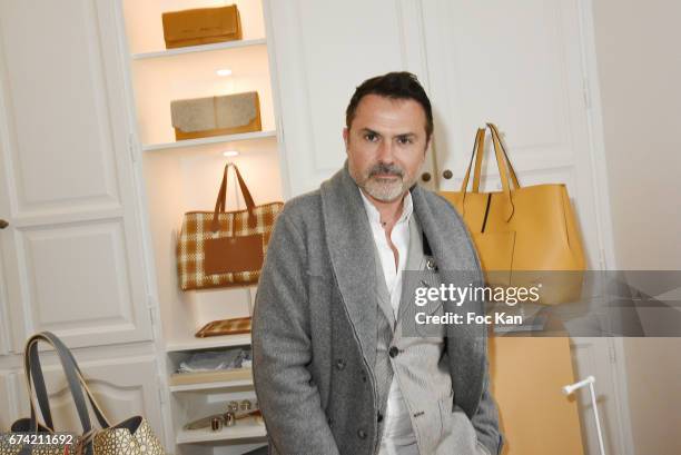 Blogger Frederic Blanc from fashion-spider attends Appartement Mayshad Cocktail Champagne Party by Nezha Alaoui at 8 rue du Chevalier Saint Georges...