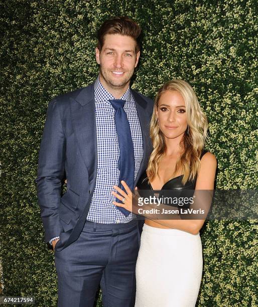 Jay Cutler and Kristin Cavallari attend the launch event for "Uncommon James" at Fig & Olive on April 27, 2017 in West Hollywood, California.