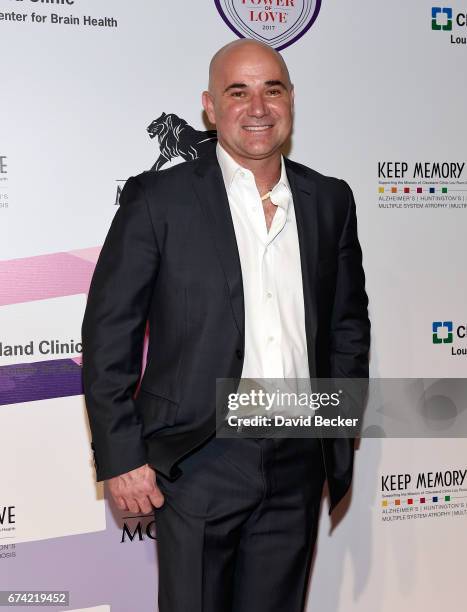 Former tennis player Andre Agassi attends Keep Memory Alive's 21st annual "Power of Love Gala" benefit for the Cleveland Clinic Lou Ruvo Center for...