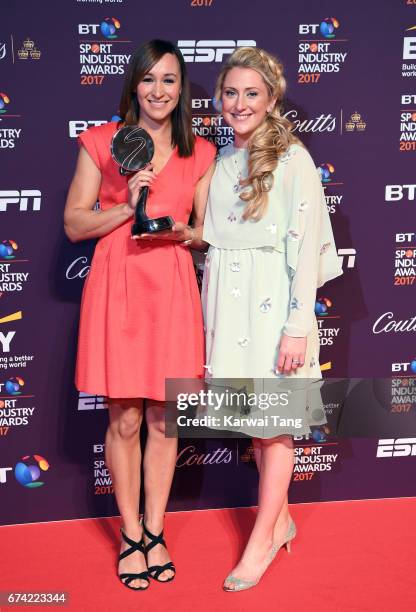 Jessica Ennis-Hill and Laura Kenny attend the BT Sport Industry Awards at Battersea Evolution on April 27, 2017 in London, England.