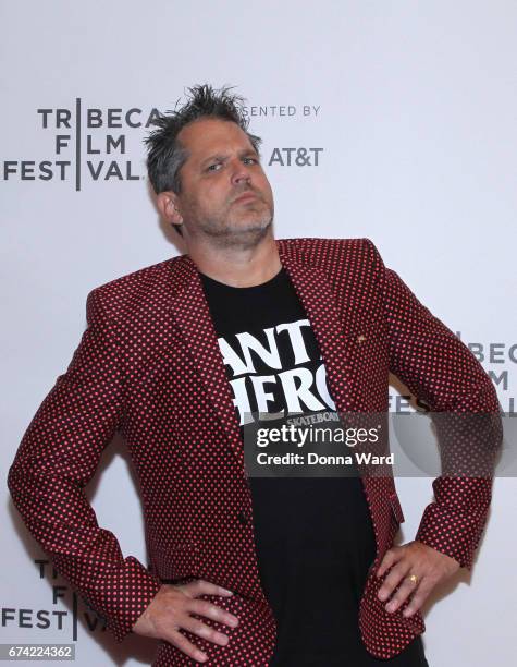 Jeff Tremaine attends "Dumb: The Story Of Big Brother Magazine" screening during the 2017 Tribeca Film Festival at Spring Studios on April 27, 2017...