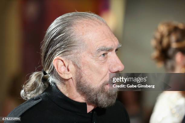 Co-Founder, Chairman and CEO of John Paul Mitchell Systems and Co-Founder of Patron Tequila and Spirits John Paul DeJoria speaks to an interviewer...