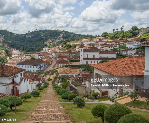 serro - minas gerais - brasil - cidade pequena stockfoto's en -beelden