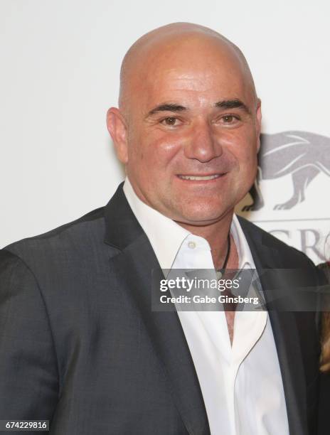 Former tennis player Andre Agassi attends Keep Memory Alive's 21st annual "Power of Love Gala" benefit for the Cleveland Clinic Lou Ruvo Center for...