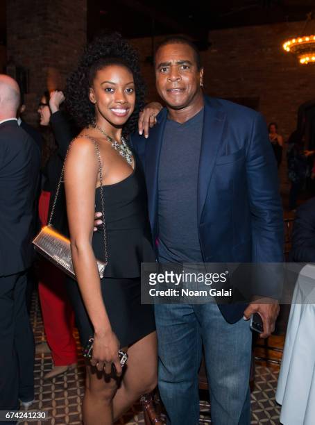 Condola Rashad and Ahmad Rashad attend the after party for Lucas Hnath's "A Doll's House, Part 2" opening night starring Laurie Metcalf and Chris...