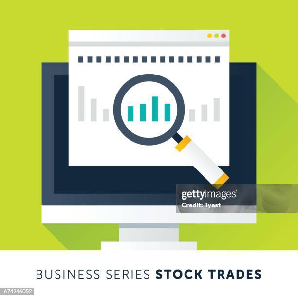 stock trades - financial opportunity icon stock illustrations