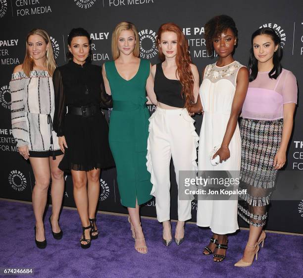 Madchen Amick, Marisol Nichols, Lili Reinhart, Madelaine Petsch, Ashleigh Murray and Camila Mendes arrive at the 2017 PaleyLive LA Spring Season...