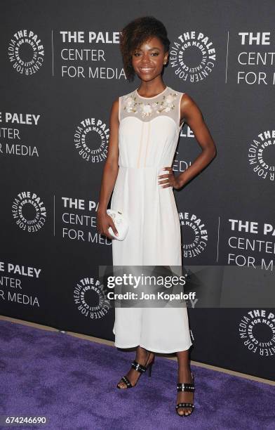 Actress Ashleigh Murray arrives at the 2017 PaleyLive LA Spring Season "Riverdale" Screening And Conversation at The Paley Center for Media on April...