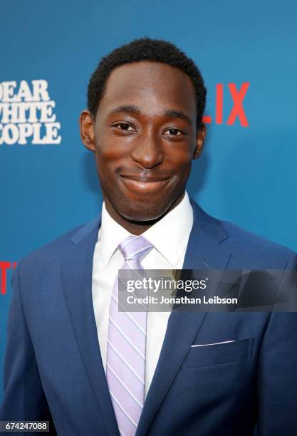 Actor Jeremy Tardy attends Netflix Dear White People S1, premiere LA screening 2017 on April 27, 2017 in Los Angeles, California.