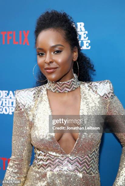 Actor Antoinette Robertson attends Netflix Dear White People S1, premiere LA screening 2017 on April 27, 2017 in Los Angeles, California.