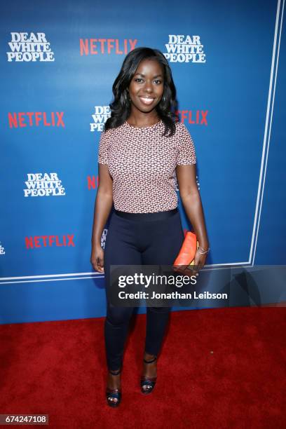 Actor Camille Winbush attends Netflix Dear White People S1, premiere LA screening 2017 on April 27, 2017 in Los Angeles, California.