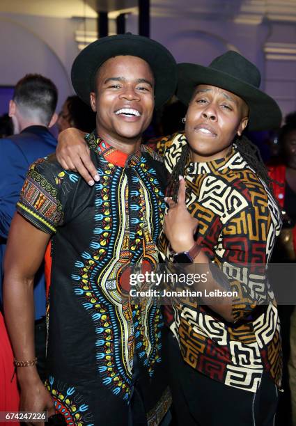 Actors Marque Richardson and Lena Waithe attend Netflix Dear White People S1, premiere LA screening 2017 on April 27, 2017 in Los Angeles, California.