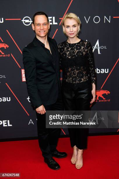 Vinzenz Kiefer and Masha Tokareva attend the New Faces Award Film at Haus Ungarn on April 27, 2017 in Berlin, Germany.