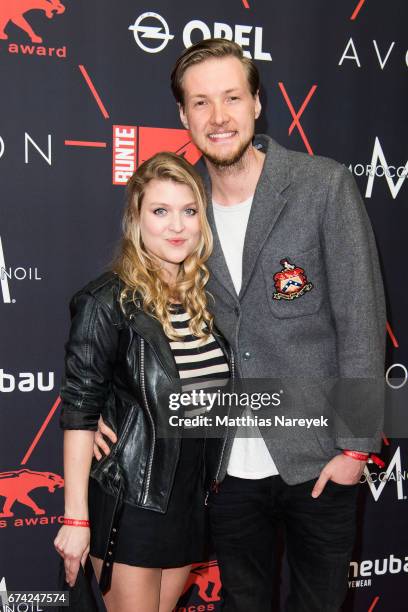 Lara Mandoki and guest attend the New Faces Award Film at Haus Ungarn on April 27, 2017 in Berlin, Germany.