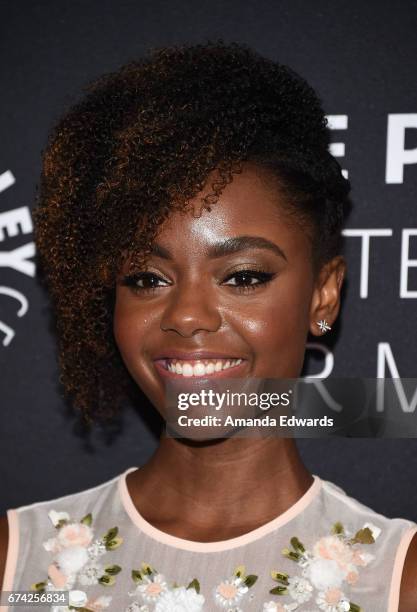 Actress Ashleigh Murray arrives at the 2017 PaleyLive LA Spring Season - "Riverdale" Screening and Conversation at The Paley Center for Media on...