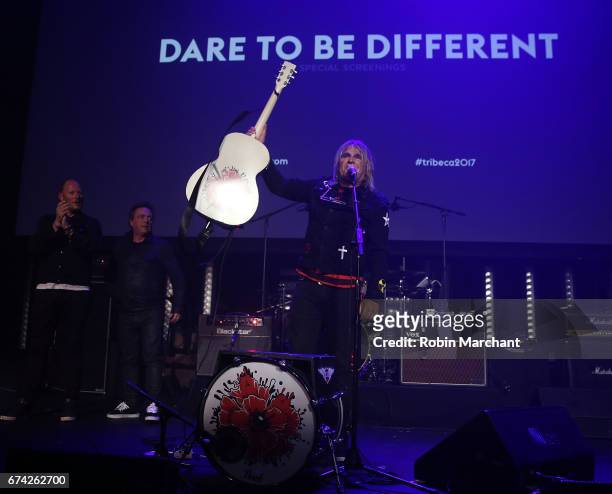 Mike Peters of The Alarm performs at "Dare to be Different" Premiere during 2017 Tribeca Film Festival on April 27, 2017 in New York City.