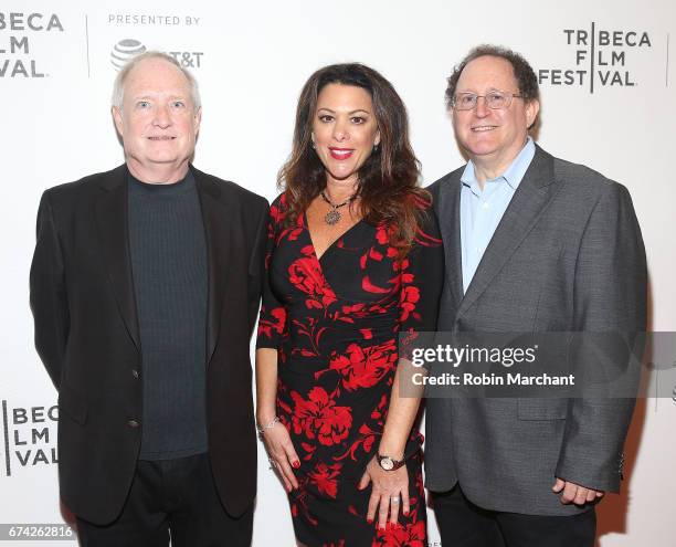 Denis McNamara, Ellen Goldfarb, and Roger Senders attend "Dare to be Different" Premiere during 2017 Tribeca Film Festival on April 27, 2017 in New...