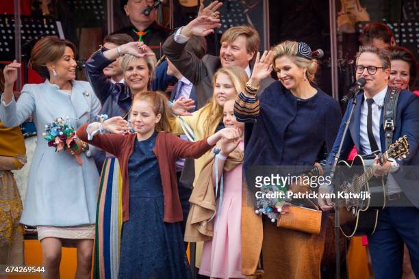 King Willem-Alexander, Queen Maxima, Princess Amalia, Princess Alexia, Princess Ariane, Prince Constantijn, Princess Laurentien and Princess Marilene...