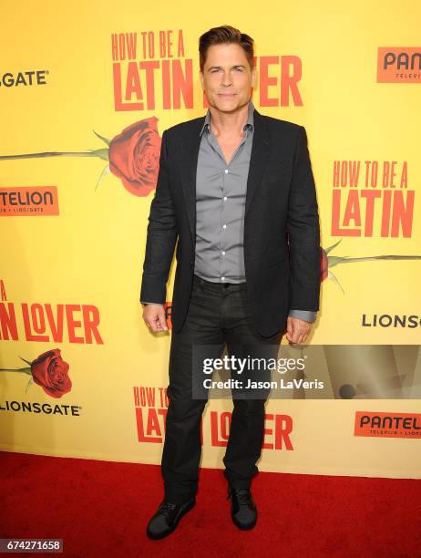 Actor Rob Lowe attends the premiere of "How to Be a Latin Lover" at ArcLight Cinemas Cinerama Dome on April 26, 2017 in Hollywood, California.