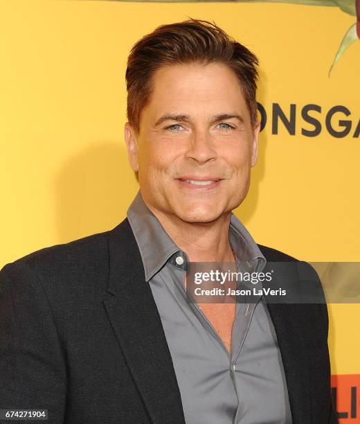 Actor Rob Lowe attends the premiere of "How to Be a Latin Lover" at ArcLight Cinemas Cinerama Dome on April 26, 2017 in Hollywood, California.