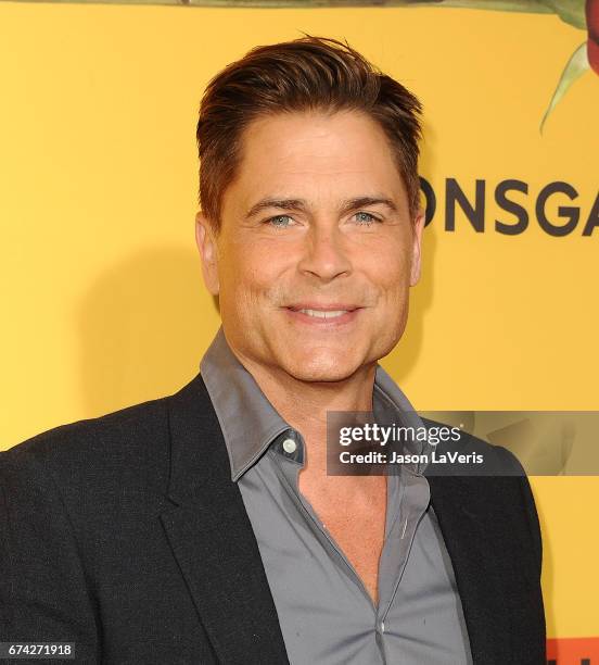 Actor Rob Lowe attends the premiere of "How to Be a Latin Lover" at ArcLight Cinemas Cinerama Dome on April 26, 2017 in Hollywood, California.