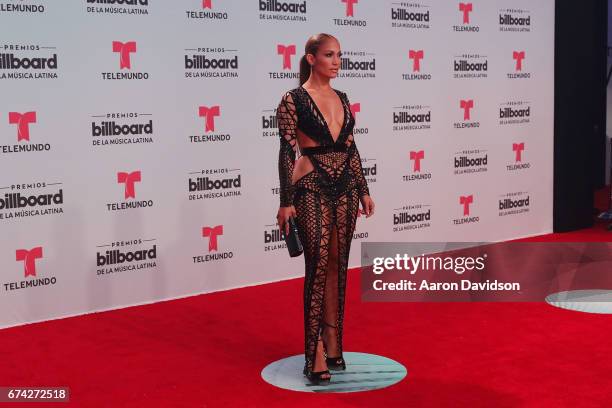 Jennifer Lopez attends Billboard Latin Music Awards - Arrivals at Watsco Center on April 27, 2017 in Coral Gables, Florida.