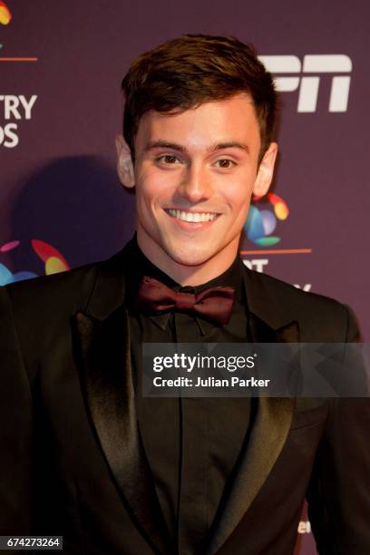 Tom Daley attends the BT Sport Industry Awards at Battersea Evolution on April 27, 2017 in London, England.