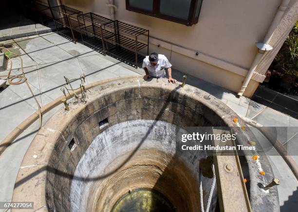 Parsi colony agiary well runs dry for the first time in 89 years at Dadar, on April 27, 2017 in Mumbai, India. Maharashtra municipal and private...