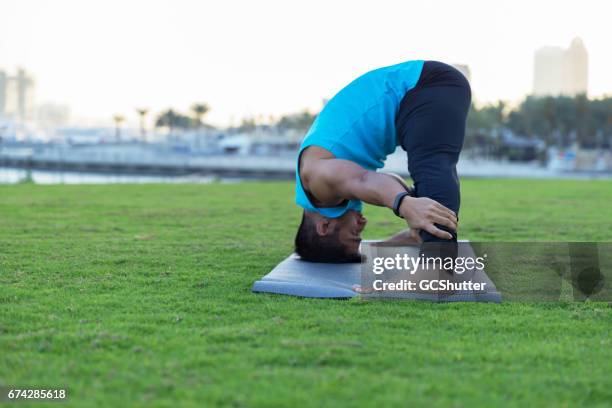 power of yoga is from within. - yoga office arab stock pictures, royalty-free photos & images