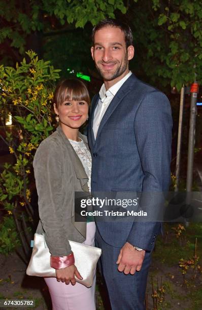 Cristina do Rego and Matthias Weidenhoefer attend the New Faces Award Film at Haus Ungarn on April 27, 2017 in Berlin, Germany.