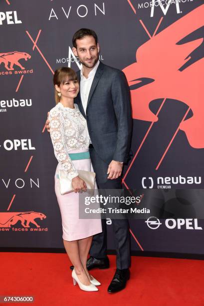 Cristina do Rego and Matthias Weidenhoefer attend the New Faces Award Film at Haus Ungarn on April 27, 2017 in Berlin, Germany.