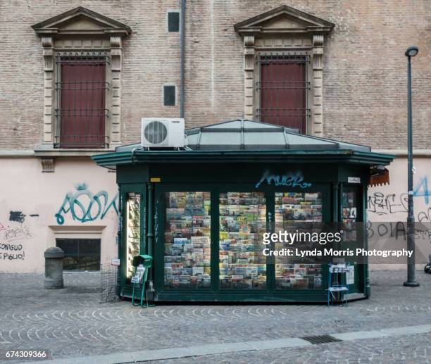 bologna, italy. news stand - news stand stock pictures, royalty-free photos & images