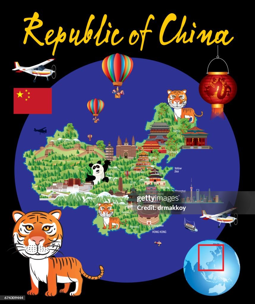 China Cartoon Map