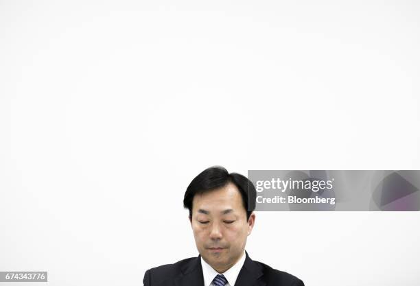 Masaki Yamauchi, president of Yamato Holdings Co., attends a news conference in Tokyo, Japan, on Friday, April 28, 2017. Yamato's shares gained the...