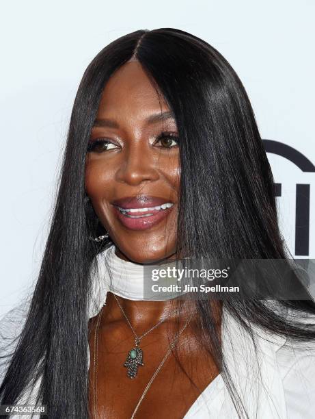 Model Naomi Campbell attends the world premiere of "Can't Stop, Won't Stop: A Bad Boy Story" co-supported by Deleon Tequila during the 2017 Tribeca...