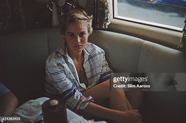 Swiss actress Ursula Andress in Italy, circa 1954.