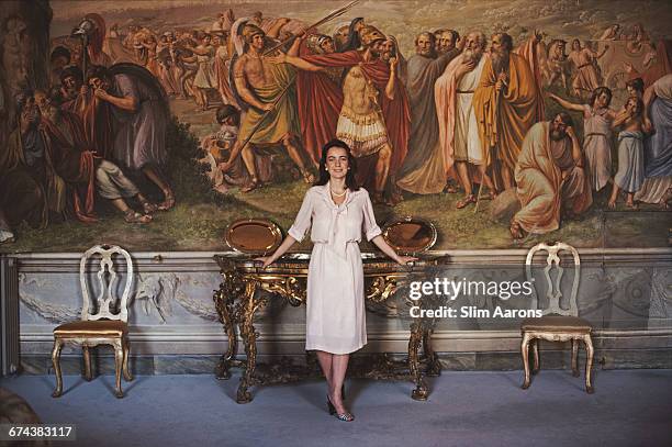 Italian fashion designer and daughter of Emilio Pucci, Laudomia Pucci, Florence, Italy, 1983.