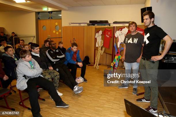 Cacau, DFB Integration ambassador, visits Janusz-Korczak School on April 28, 2017 in Voerde, Germany.