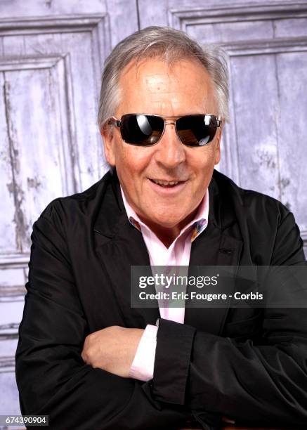 Singer Gilbert Montagne poses during a portrait session in Paris, France on .