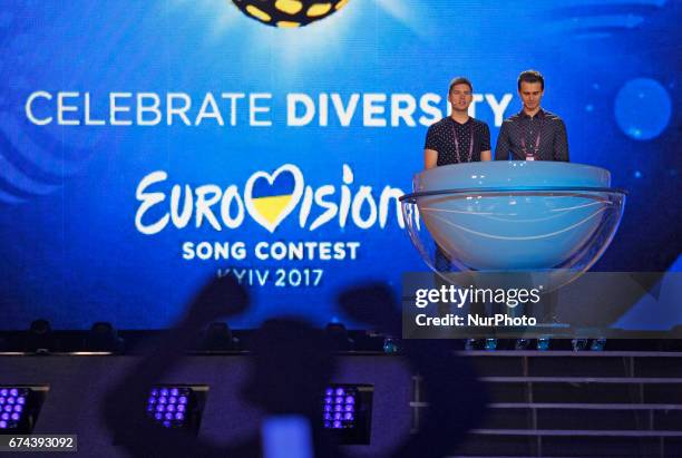 Preparations for the Eurovision Song Contest inside the International Exhibition Center in Kiev, Ukraine, 28 April, 2017. The Eurovision Song Contest...