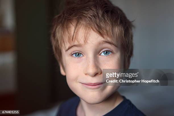 smiling boy - blonde hair blue eyes stock pictures, royalty-free photos & images
