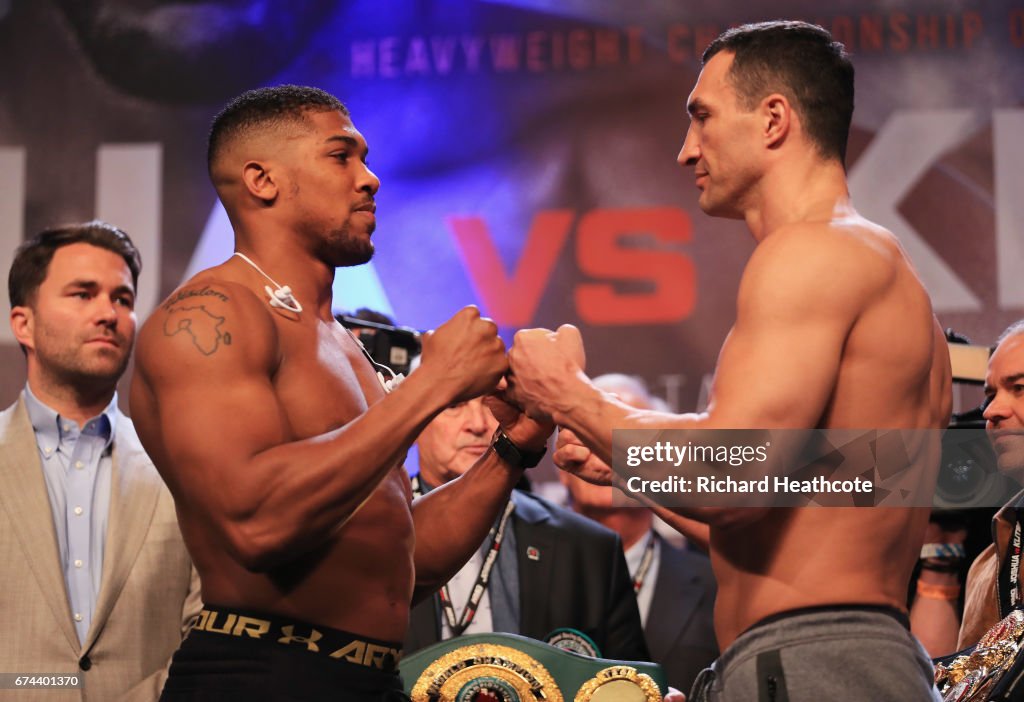 Anthony Joshua v Wladimir Klitschko Weigh-in