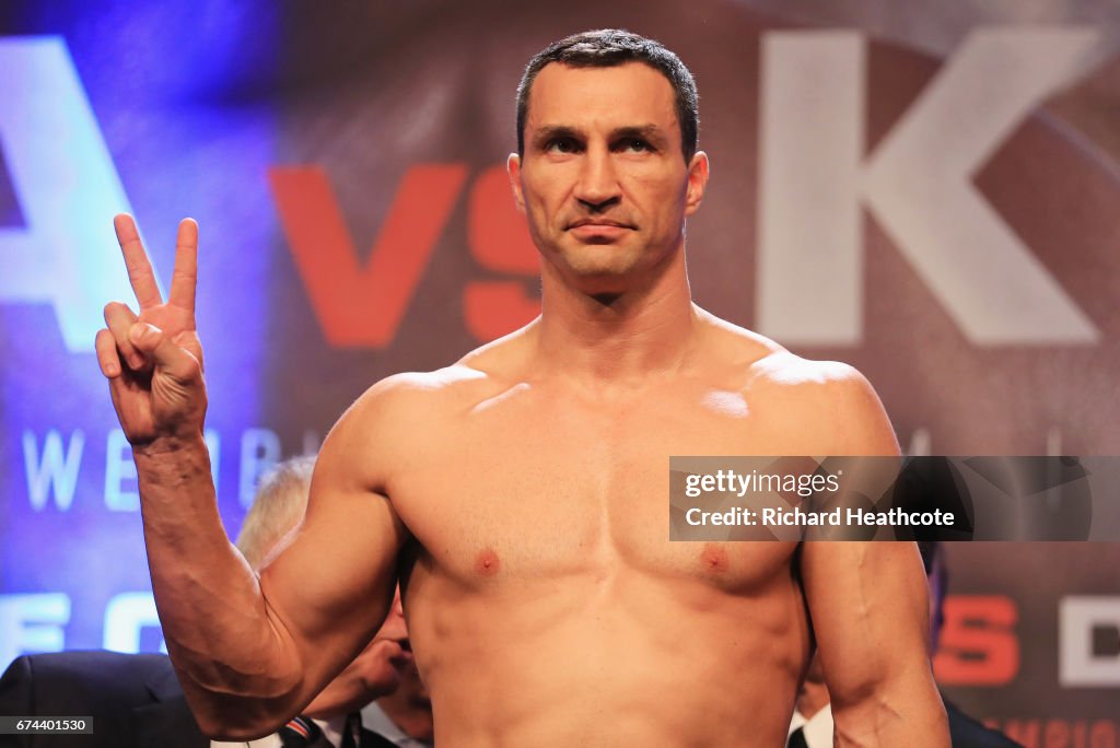 Anthony Joshua v Wladimir Klitschko Weigh-in
