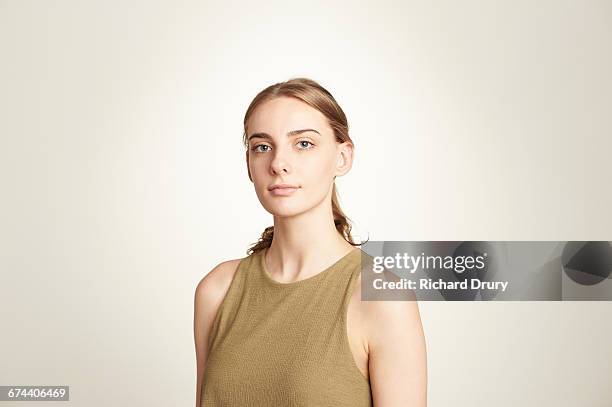 sustainability portrait - hair back stock pictures, royalty-free photos & images