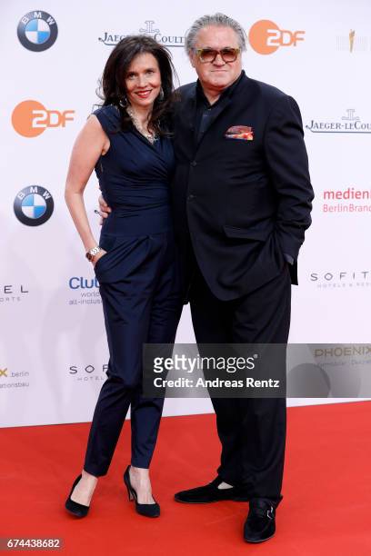 Michael Brandner and his wife Karin attend the Lola - German Film Award red carpet at Messe Berlin on April 28, 2017 in Berlin, Germany.
