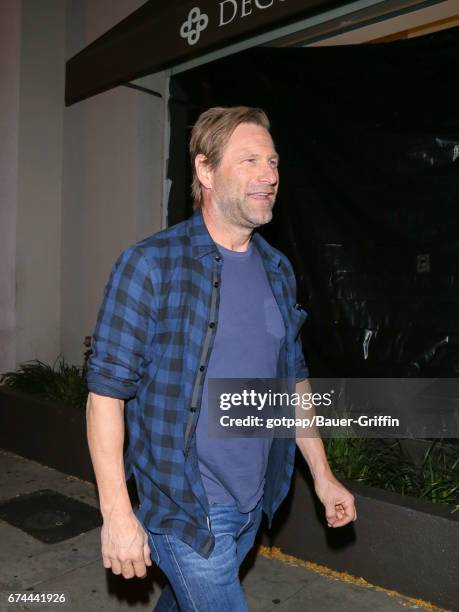 Aaron Eckhart is seen on April 27, 2017 in Los Angeles, California.