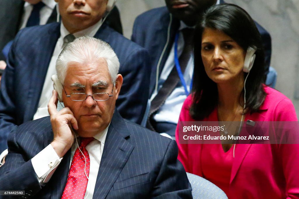 Rex Tillerson Chairs UN Security Council Meeting On Nonproliferation Of North Korea